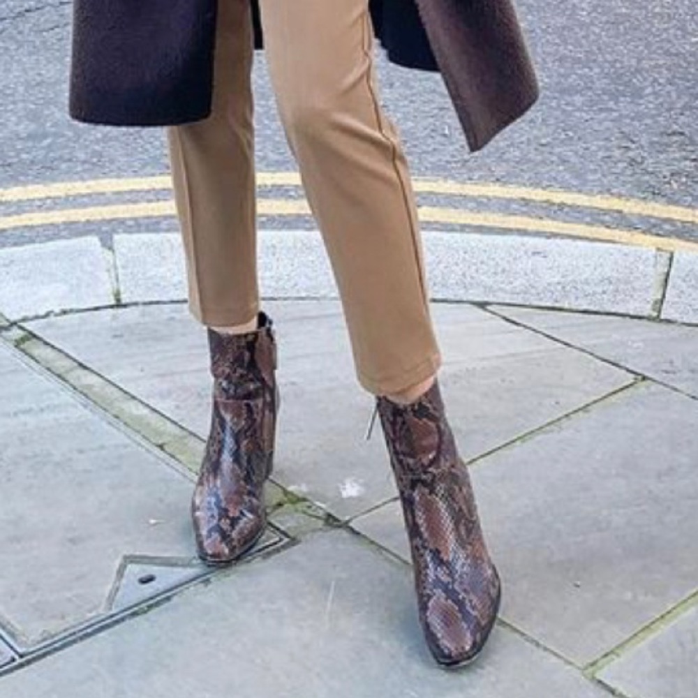 Treasure & Bond Farrah Python Studded Booties - image 1